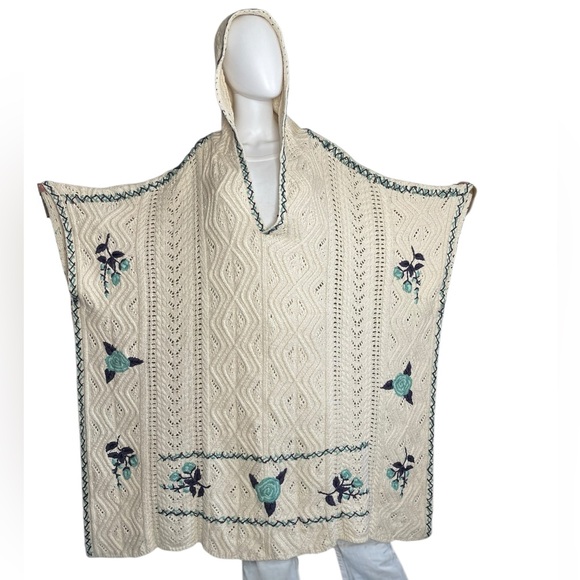 $500 NWT Free People x Anna Sui Limited Edition Yves Sweater Classic Knit Poncho - Picture 9 of 12